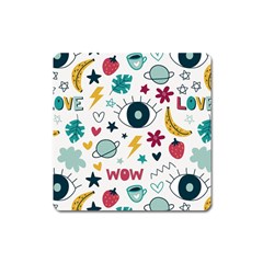 Love Pattern Square Magnet