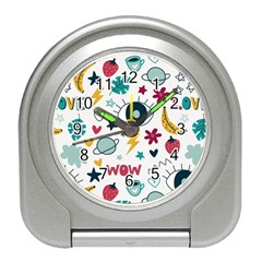 Love Pattern Travel Alarm Clock