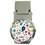 Love Pattern Money Clip Watches Front