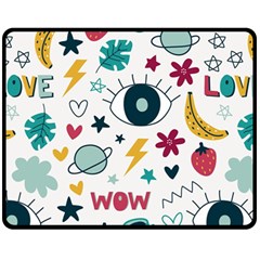 Love Pattern Fleece Blanket (medium)