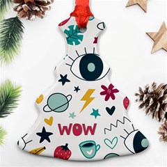 Love Pattern Christmas Tree Ornament (two Sides)