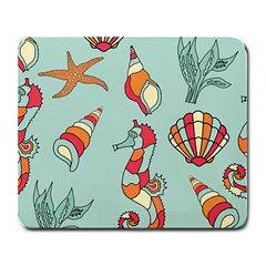 Seahorse Seashell Starfish Shell Large Mousepad