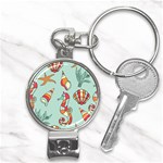 Seahorse Seashell Starfish Shell Nail Clippers Key Chain Front