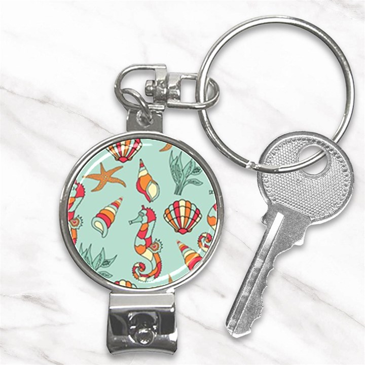 Seahorse Seashell Starfish Shell Nail Clippers Key Chain