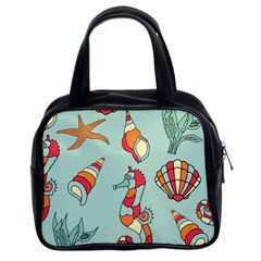 Seahorse Seashell Starfish Shell Classic Handbag (Two Sides)