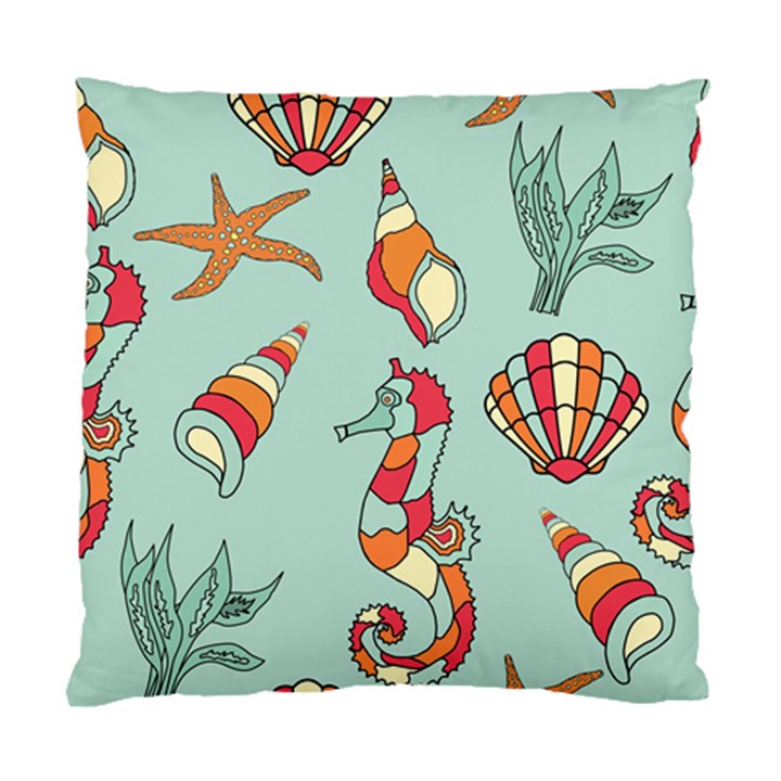 Seahorse Seashell Starfish Shell Standard Cushion Case (One Side)