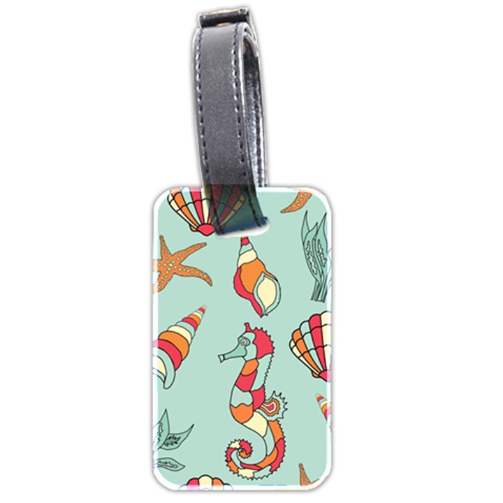 Seahorse Seashell Starfish Shell Luggage Tag (two sides)