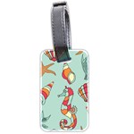 Seahorse Seashell Starfish Shell Luggage Tag (two sides) Back