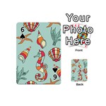 Seahorse Seashell Starfish Shell Playing Cards 54 Designs (Mini) Front - Spade6