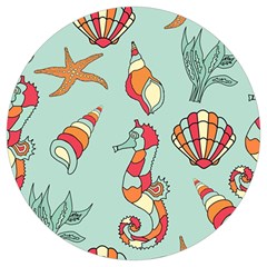 Seahorse Seashell Starfish Shell Round Trivet