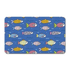 Sea Fish Blue Submarine Animal Magnet (rectangular)