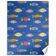 Sea Fish Blue Submarine Animal Canvas 12  X 16  by Proyonanggan