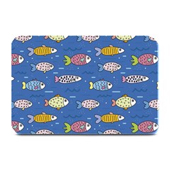 Sea Fish Blue Submarine Animal Plate Mats by Proyonanggan