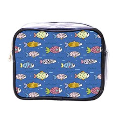 Sea Fish Blue Submarine Animal Mini Toiletries Bag (one Side) by Proyonanggan