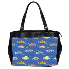 Sea Fish Blue Submarine Animal Oversize Office Handbag (2 Sides) by Proyonanggan