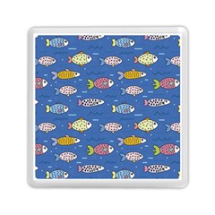 Sea Fish Blue Submarine Animal Memory Card Reader (square) by Proyonanggan