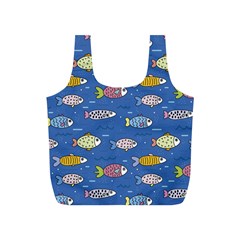 Sea Fish Blue Submarine Animal Full Print Recycle Bag (s) by Proyonanggan