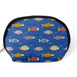 Sea Fish Blue Submarine Animal Accessory Pouch (Medium) Back