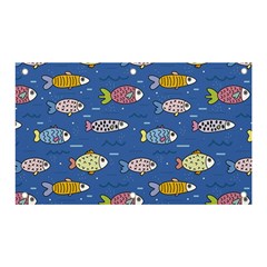 Sea Fish Blue Submarine Animal Banner And Sign 5  X 3  by Proyonanggan