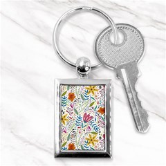 Flowers Nature Wallpaper Background Key Chain (rectangle)