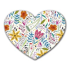 Flowers Nature Wallpaper Background Heart Mousepad