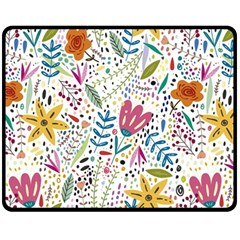 Flowers Nature Wallpaper Background Fleece Blanket (medium) by Proyonanggan