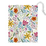 Flowers Nature Wallpaper Background Drawstring Pouch (5XL) Front