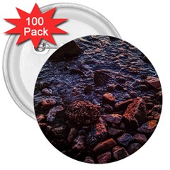 Twilight Treasures: Rocky Beachscape  3  Buttons (100 Pack)  by dflcprintsclothing