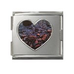 Twilight Treasures: Rocky Beachscape  Mega Link Heart Italian Charm (18mm) Front