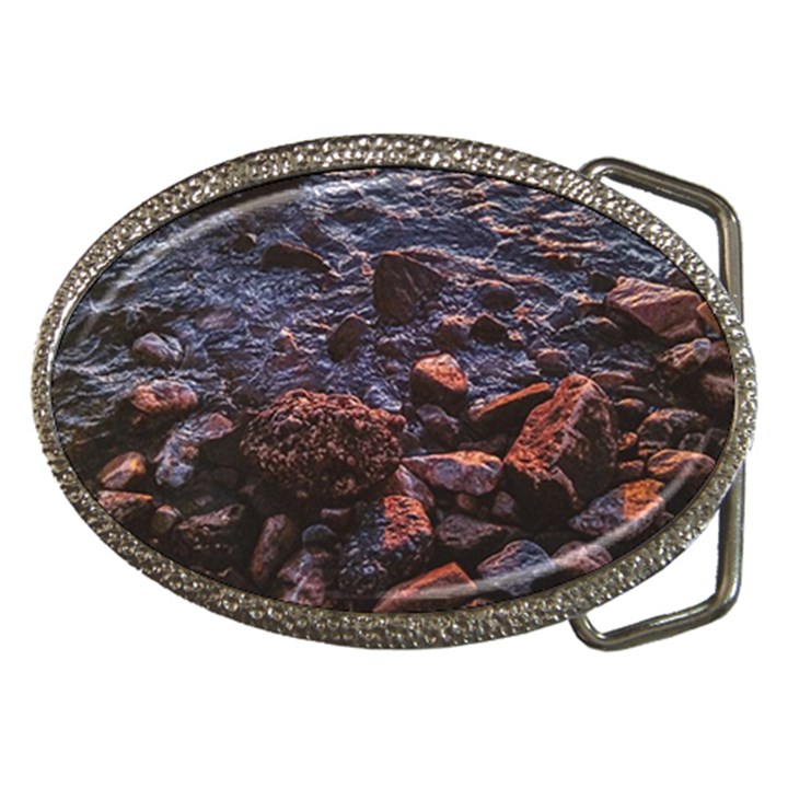 Twilight Treasures: Rocky Beachscape  Belt Buckles