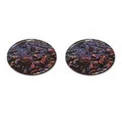 Twilight Treasures: Rocky Beachscape  Cufflinks (oval) by dflcprintsclothing