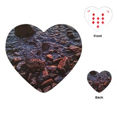 Twilight Treasures: Rocky Beachscape  Playing Cards Single Design (heart) by dflcprintsclothing