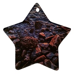 Twilight Treasures: Rocky Beachscape  Star Ornament (two Sides) by dflcprintsclothing