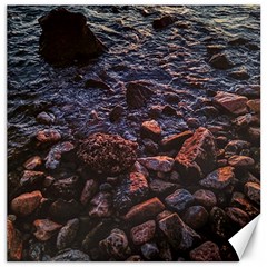 Twilight Treasures: Rocky Beachscape  Canvas 16  X 16  by dflcprintsclothing