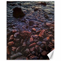 Twilight Treasures: Rocky Beachscape  Canvas 11  X 14  by dflcprintsclothing