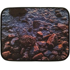 Twilight Treasures: Rocky Beachscape  Fleece Blanket (mini) by dflcprintsclothing