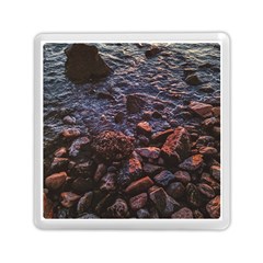 Twilight Treasures: Rocky Beachscape  Memory Card Reader (square) by dflcprintsclothing