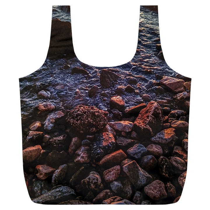 Twilight Treasures: Rocky Beachscape  Full Print Recycle Bag (XL)