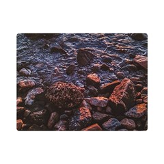 Twilight Treasures: Rocky Beachscape  Premium Plush Fleece Blanket (mini) by dflcprintsclothing