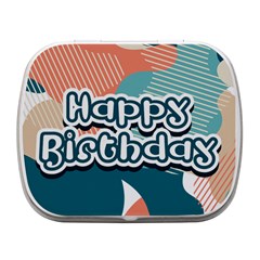 Birthday Card 001 Small Metal Box (white) by Giving