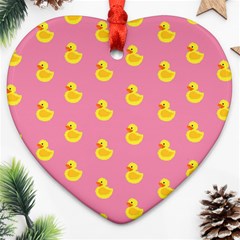 Rubber Duck Pattern Ornament (heart)