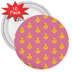 Rubber Duck Pattern 3  Buttons (10 Pack)  by Valentinaart