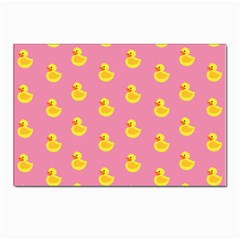 Rubber Duck Pattern Postcard 4 x 6  (pkg Of 10) by Valentinaart