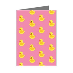 Rubber Duck Pattern Mini Greeting Card by Valentinaart