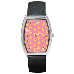 Rubber Duck Pattern Barrel Style Metal Watch by Valentinaart