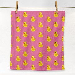 Rubber Duck Pattern Face Towel by Valentinaart