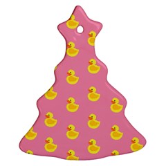 Rubber Duck Pattern Christmas Tree Ornament (two Sides) by Valentinaart