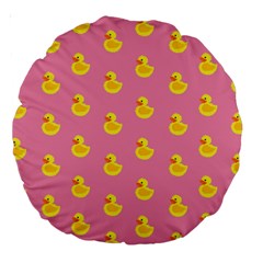 Rubber Duck Pattern Large 18  Premium Round Cushions by Valentinaart