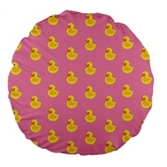 Rubber Duck Pattern Large 18  Premium Flano Round Cushions by Valentinaart