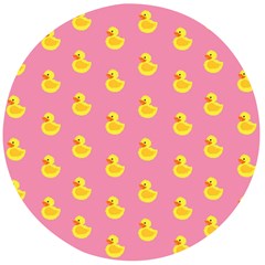 Rubber Duck Pattern Wooden Bottle Opener (round) by Valentinaart